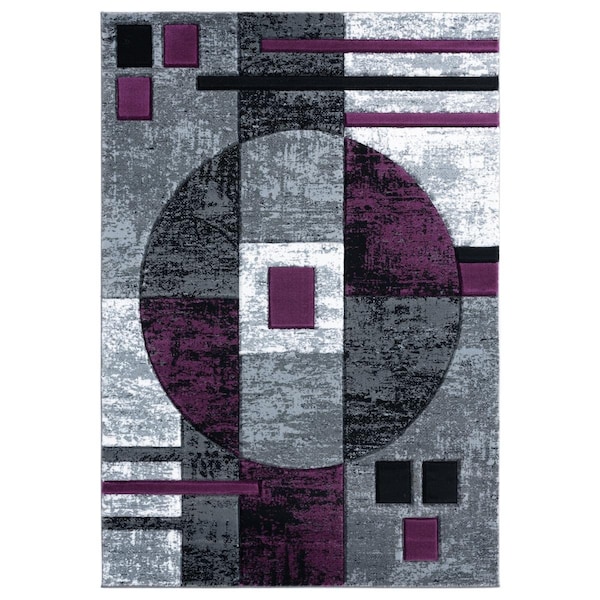 Manmade 7 ft. 10 in. x 10 ft. 6 in. Bristol Epsilon Plum Rectangle Area Rug MA2625543 - main